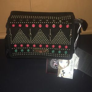 Black studded out purse